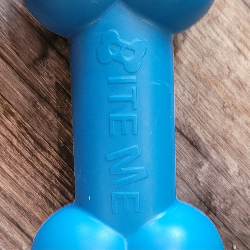 Strong Dog Bone Chew Toy Blue Pet Animal 💙